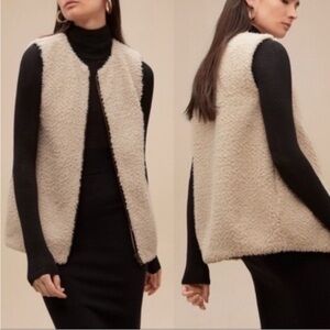 Aritzia Wilfred Sherpa Ivory Vest